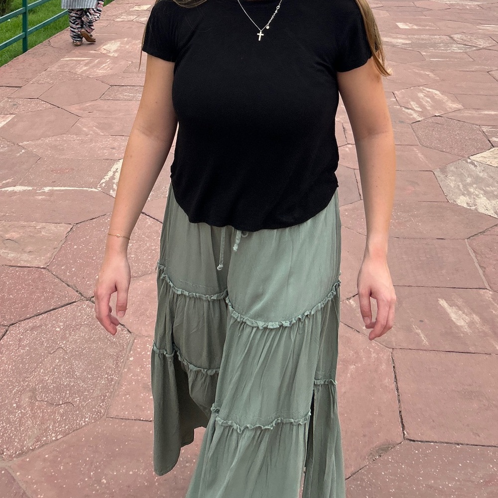Green Maxi Skirt